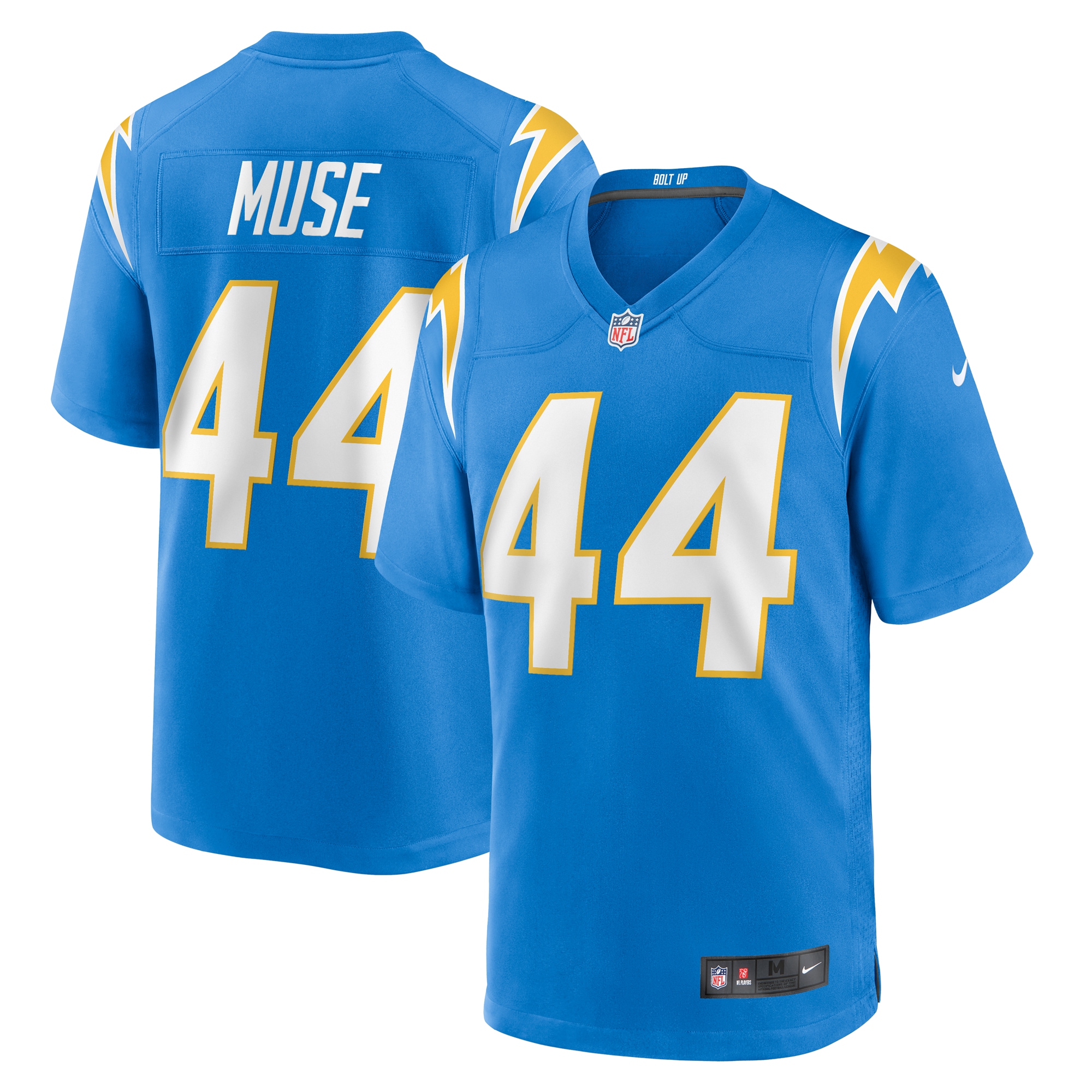 Los Angeles Chargers Tanner Muse Powder Blue Team Game NFL Jersey Men's