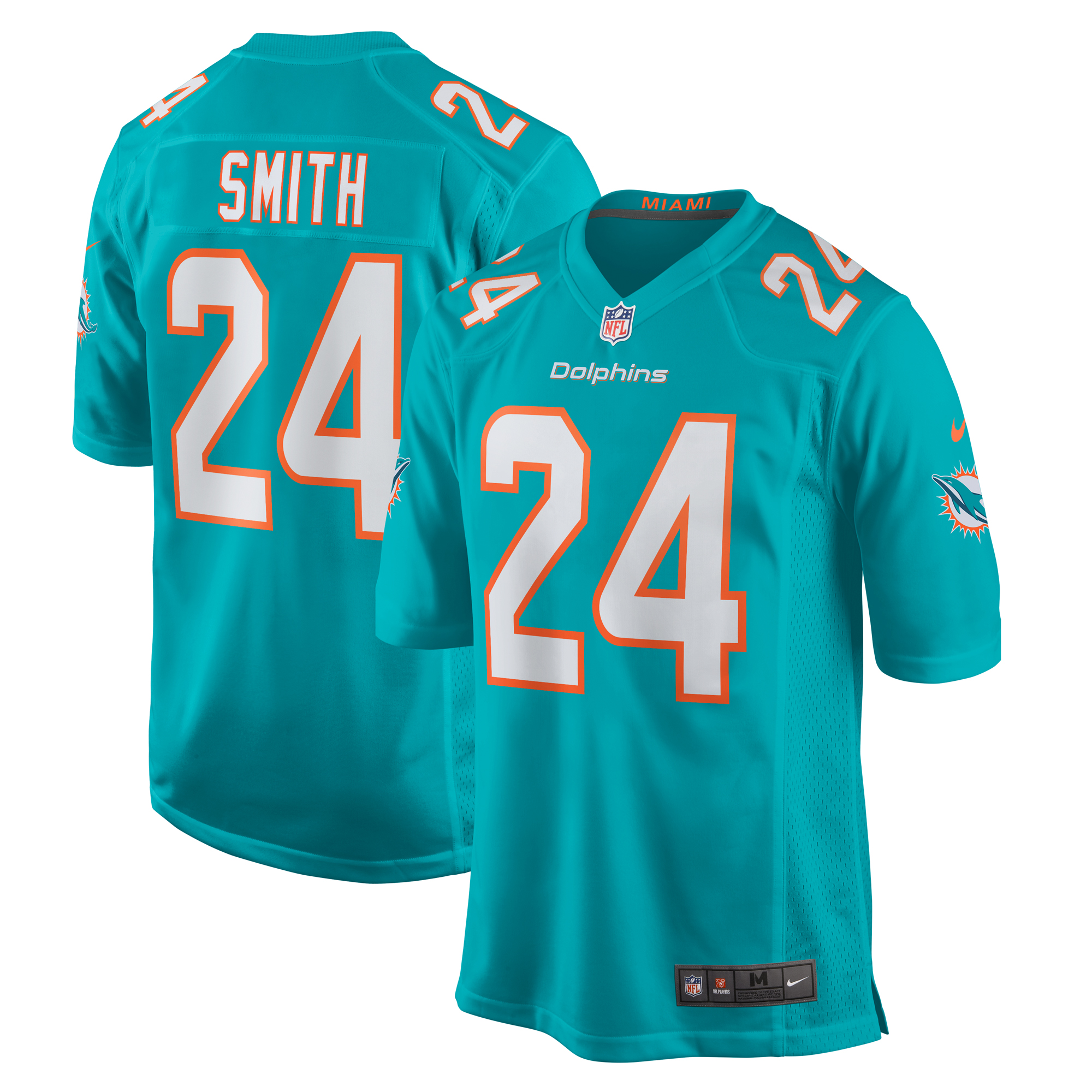 Miami Dolphins Cam Smith Aqua Game NFL Jersey Men's