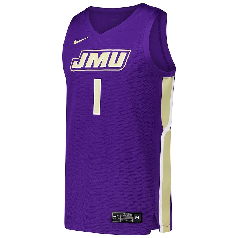 James Madison Dukes Purple #1 NCAA Jersey Men's