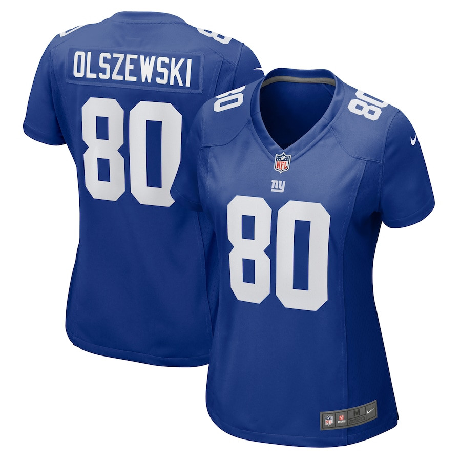 Gunner Olszewski 80 New York Giants Game Royal NFL Jersey Women's