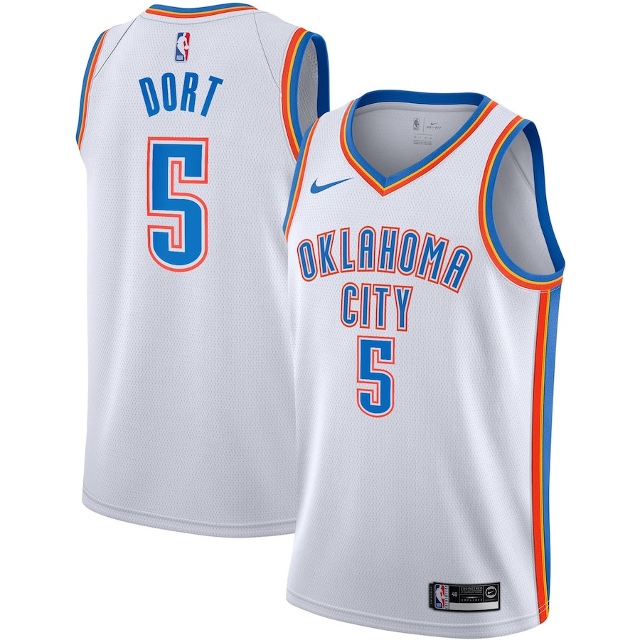 Luguentz Dort 5 Oklahoma City Thunde Unisex Swingman Association Editio White NBA Jersey Unisex