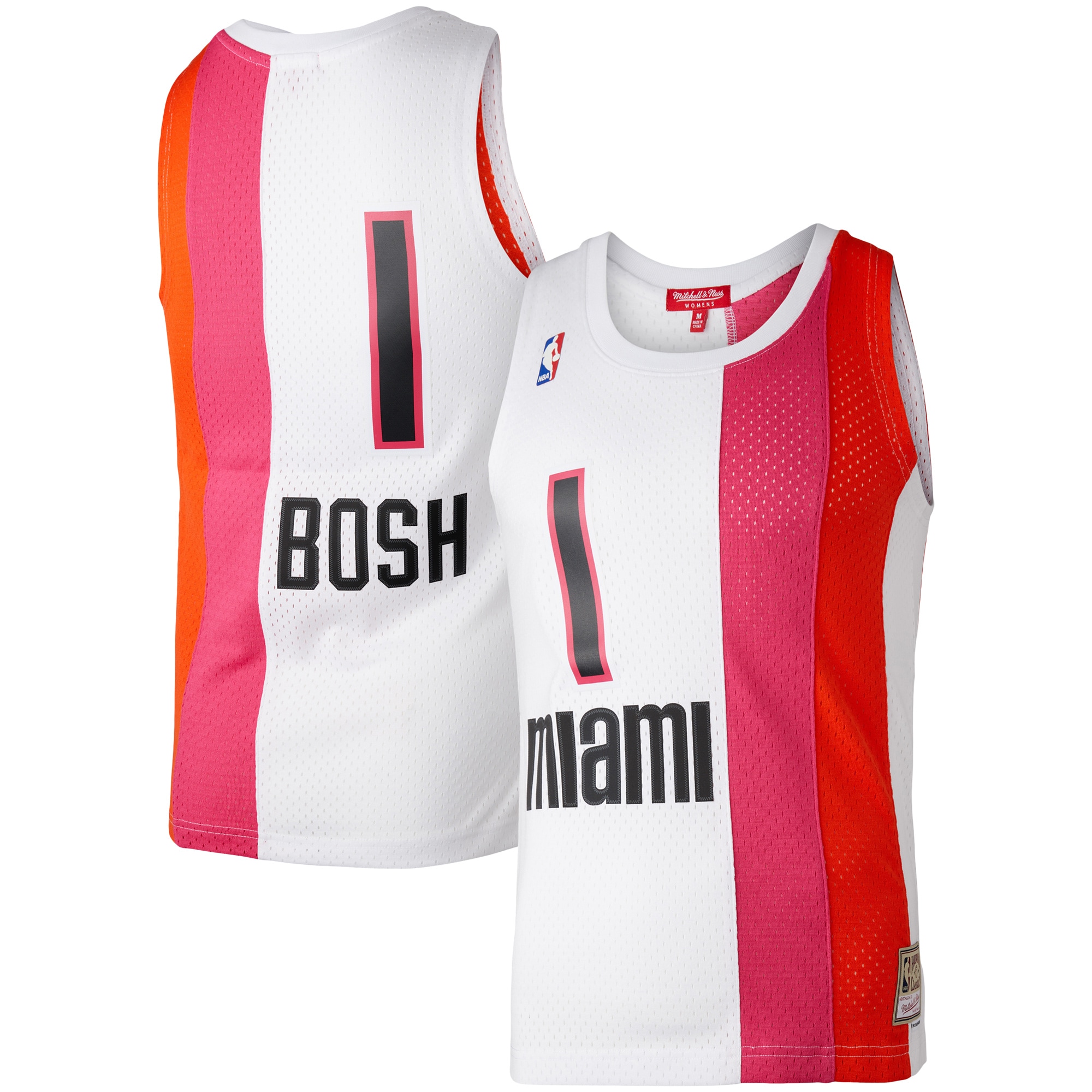 Mitchell Ness Chris Bos White Miami Heat Hardwood Classics 2011/12 Swingman NBA Jersey Women's