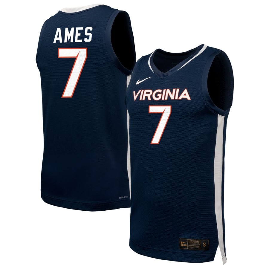 Dai Dai Ames 7 Virginia Cavalier Unisex NIL Navy NCAA Jersey Unisex