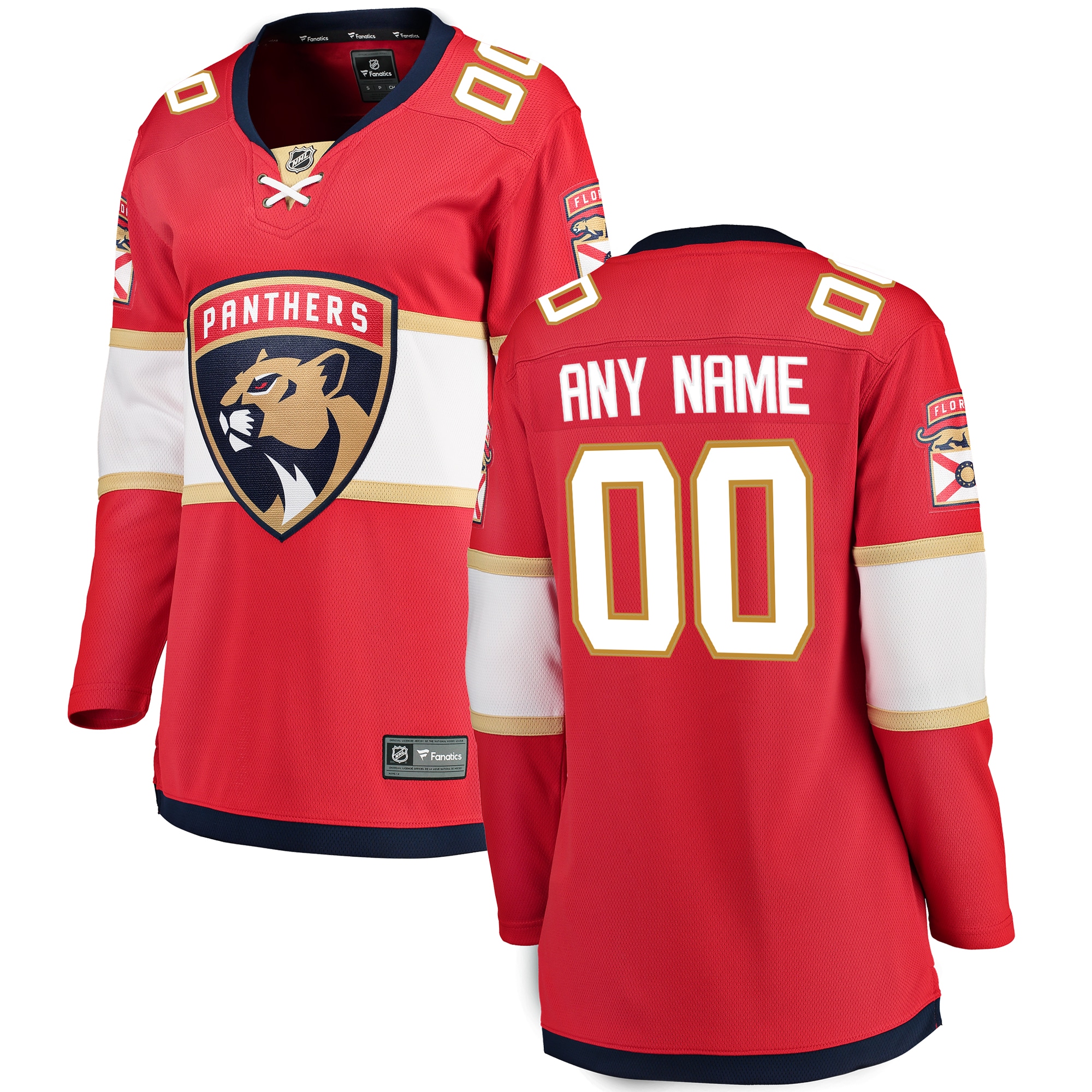 Florida Panthers Red Home Breakaway Custom NHL Jersey Women's