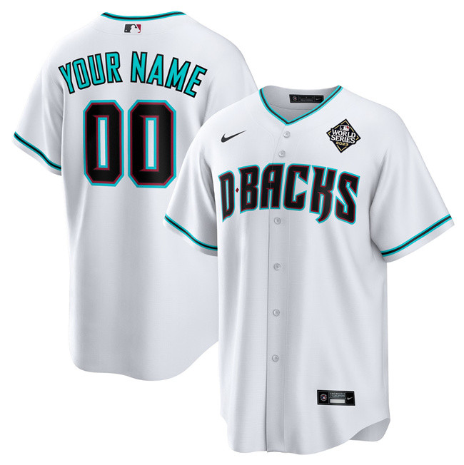 Arizona Diamondbacks World Series 2023 Alternate Stitched Home Custom White MLB Jersey Men's