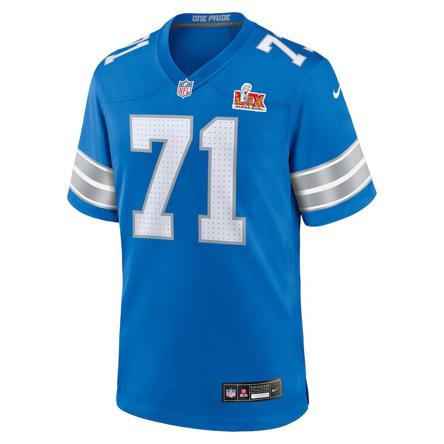 Kevin Zeitler #71 Detroit Lions Super Bowl LIX Blue NFL Jersey Youth