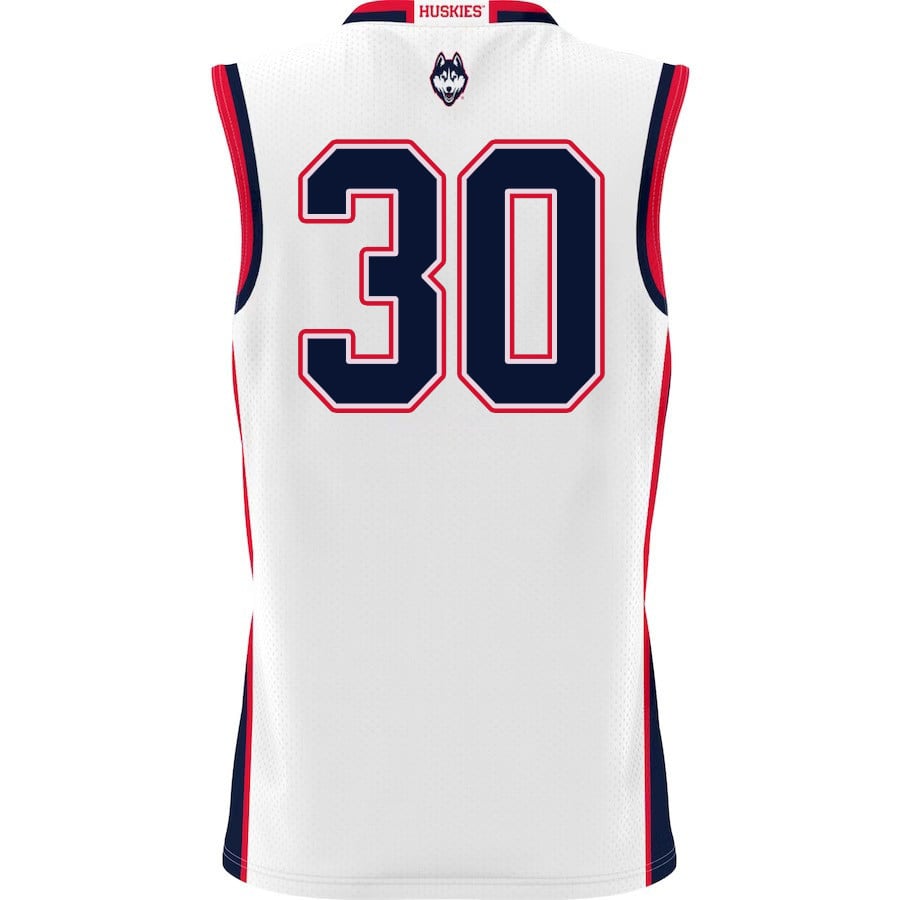 Yarin Hasson 30 UConn Huskies White NCAA Jersey Men's