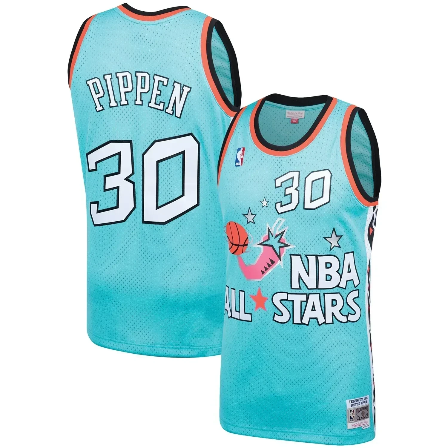 Scottie Pippen Eastern Conference Mitchell Ness Hardwood Classics 1996 All Star Game Swingman Teal NBA Jersey Men's