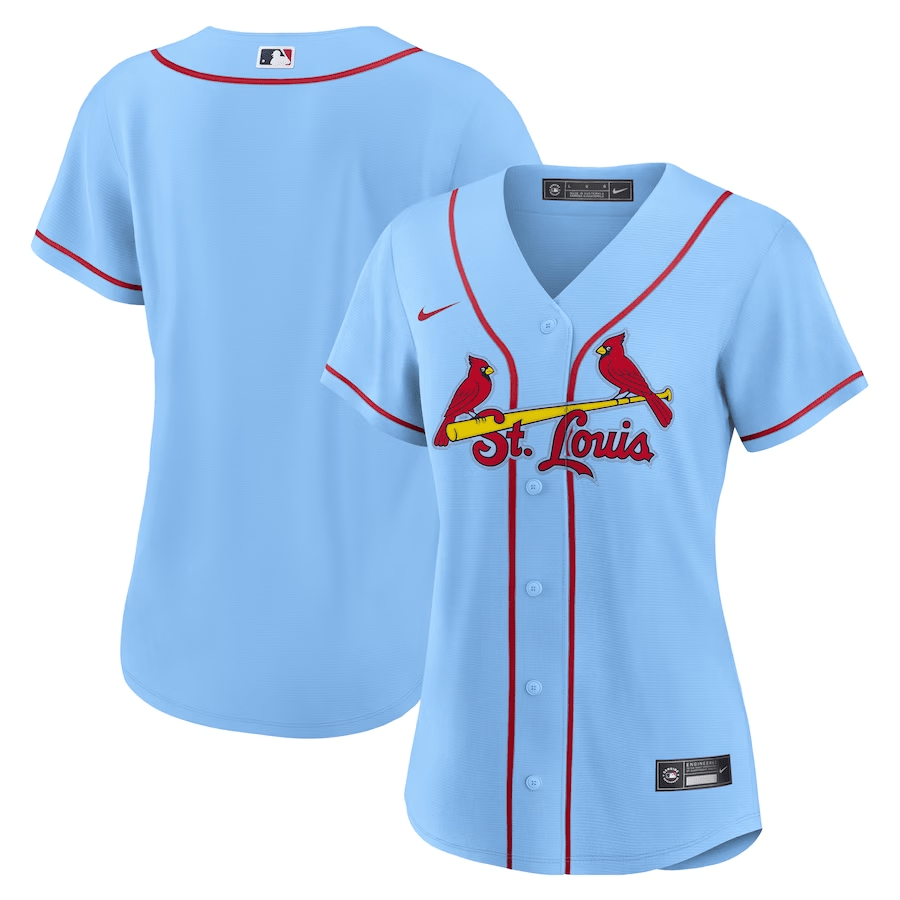 St. Louis Cardinals Alternate Light Blue MLB Jersey Women's