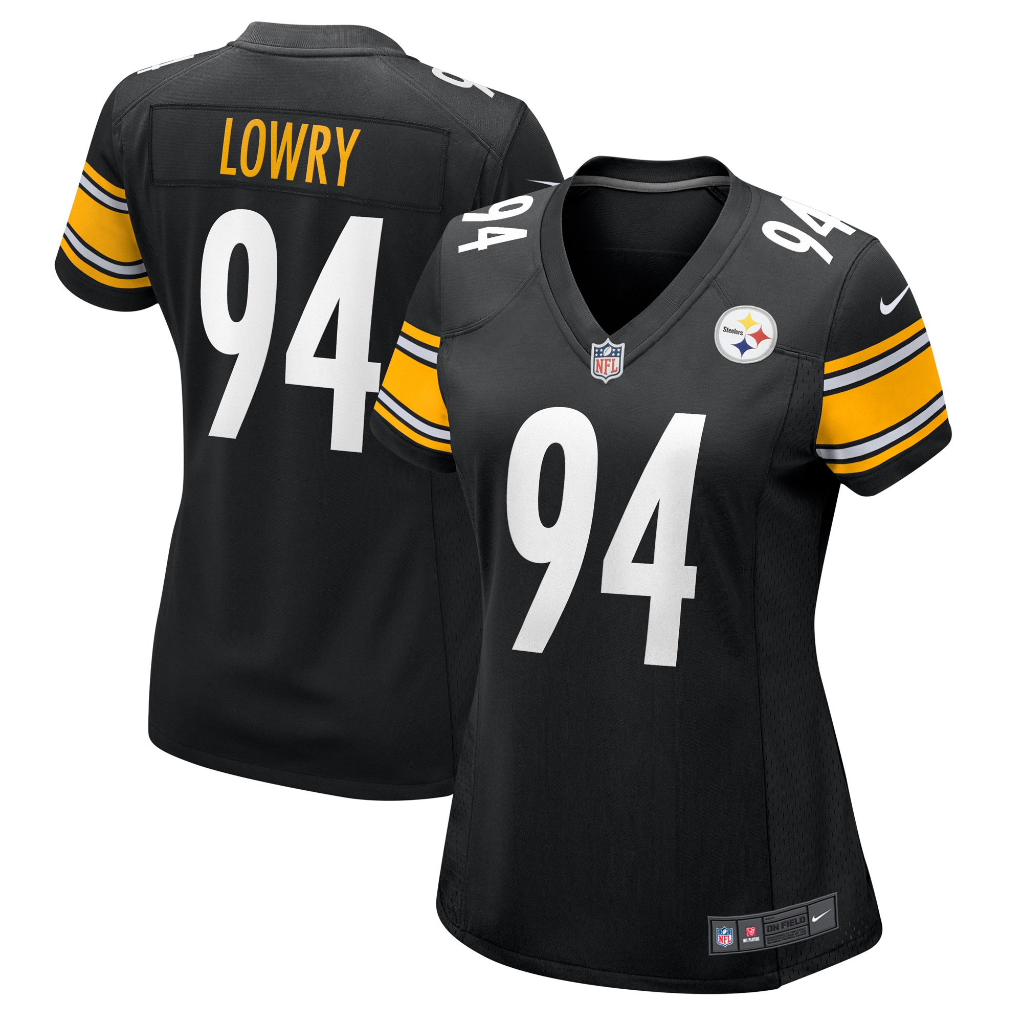 Pittsburgh Steelers Dean Lowry Black Game NFL Jersey Women's