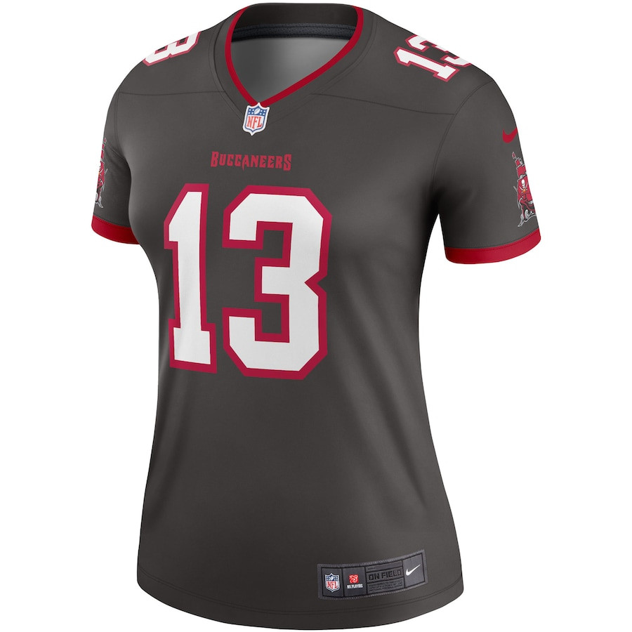 Mike 13 Evans Tampa Bay Buccaneers Alternate Legend Pewter NFL Jersey Women's
