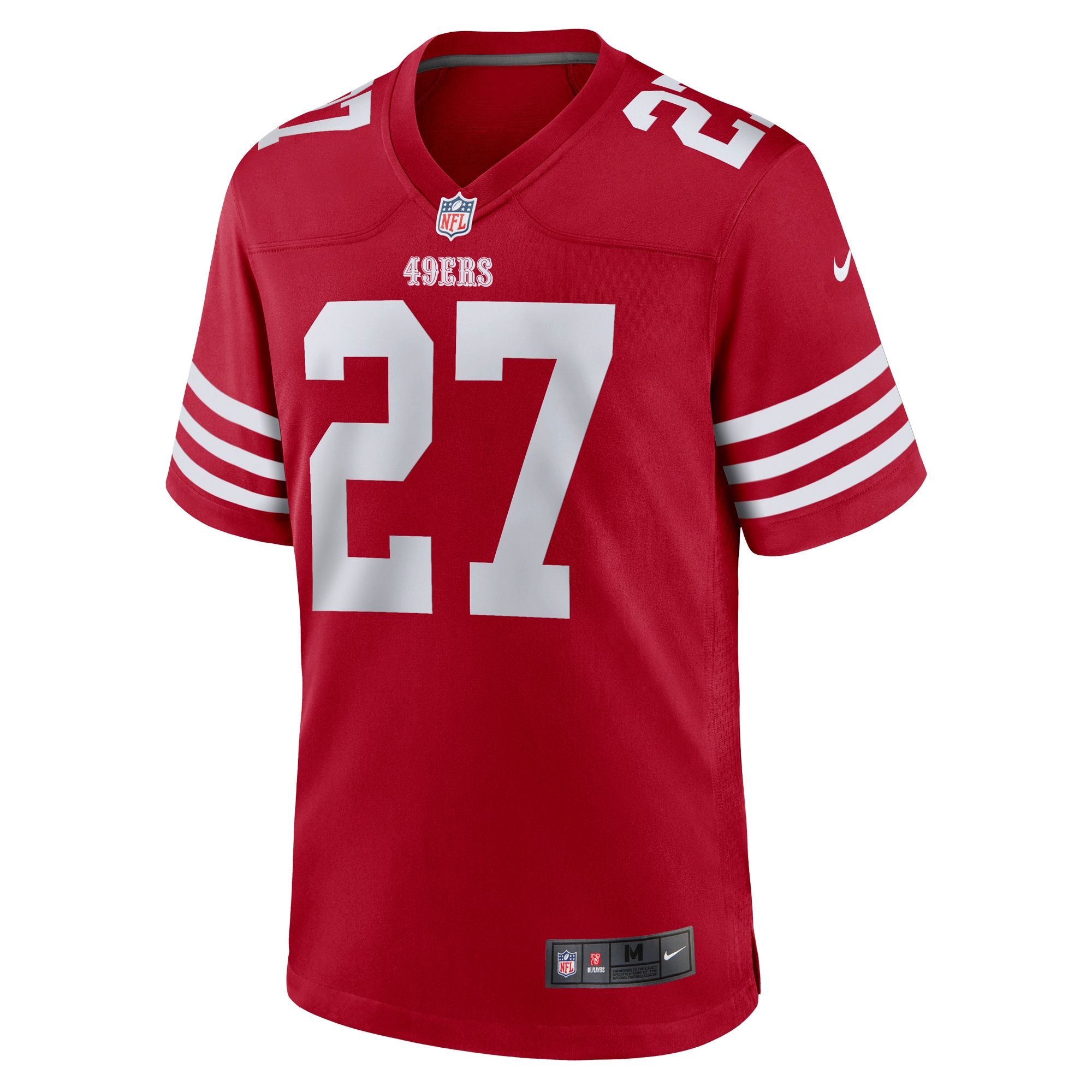 San Francisco 49ers Ji'Ayir Brown Scarlet Team Game NFL Jersey Men's