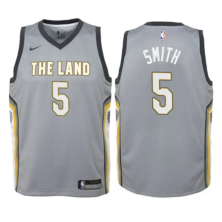 Cleveland Cavaliers J.r. Smith 5 City Edition Gray NBA Jersey Youth