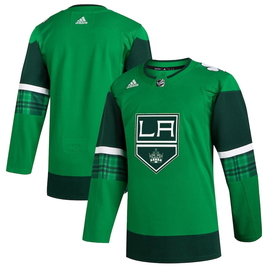 Los Angeles Kings 2023 St. Patrick's Day Primegreen Kelly Green NHL Jersey Men's