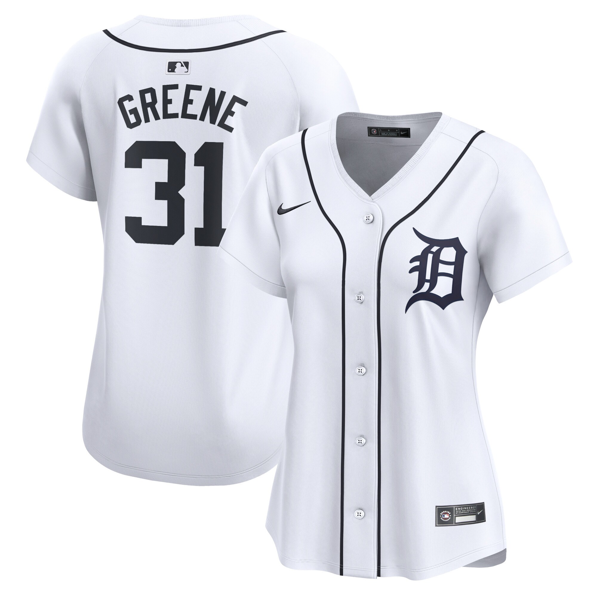 Detroit Tigers Riley Greene White Home Limited Player MLB Jersey Women's