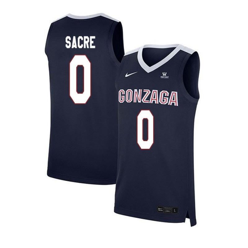 0 Robert Sacre Navy Elite Gonzaga Bulldogs NCAA Jersey Men's