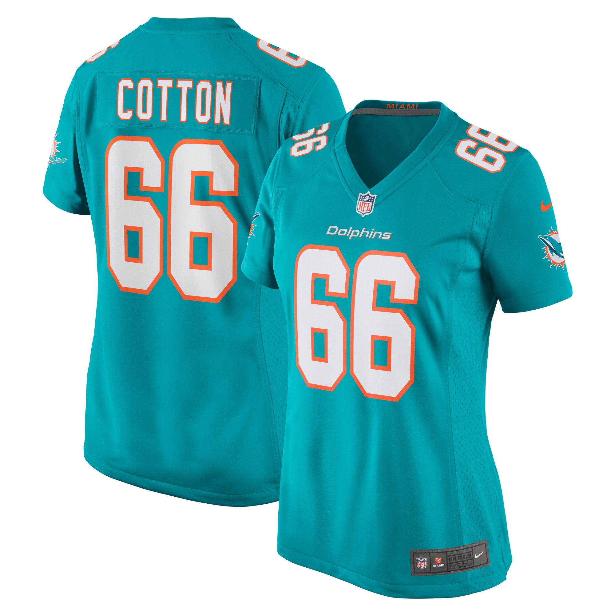 Miami Dolphins Lester Cotton Sr. Aqua Home Game Player NFL Jersey Women's