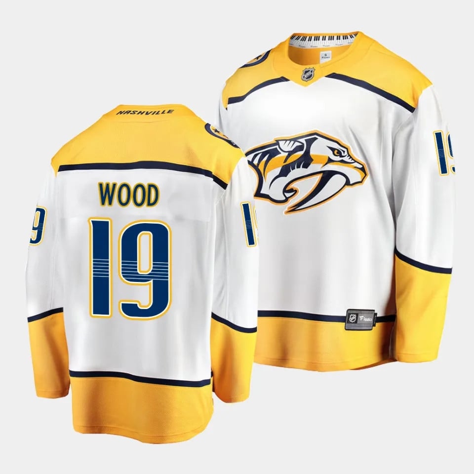 Matvei Michkov #19 Nashville Predators 2023 Draft Away Yellow/White NHL Jersey Men's