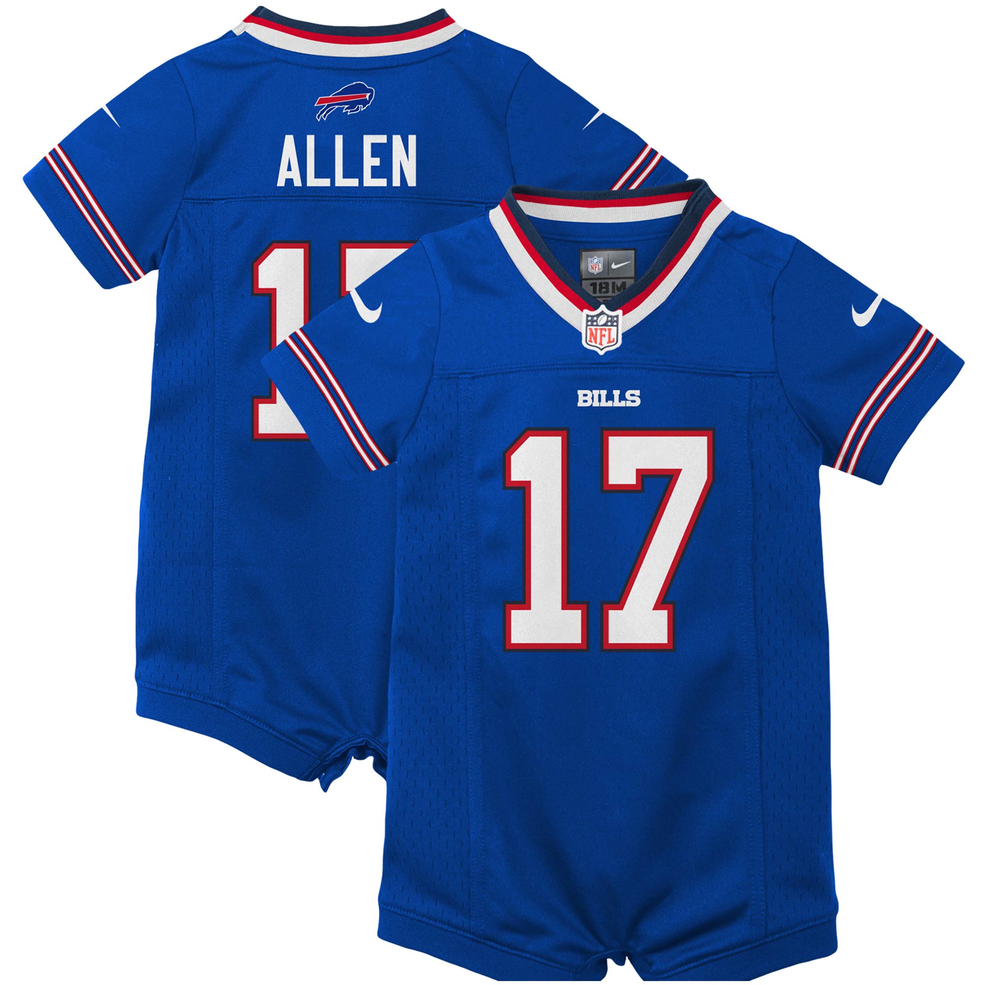 Newborn Infant Buffalo Bills Josh Allen Royal Romper NFL Jersey Men's