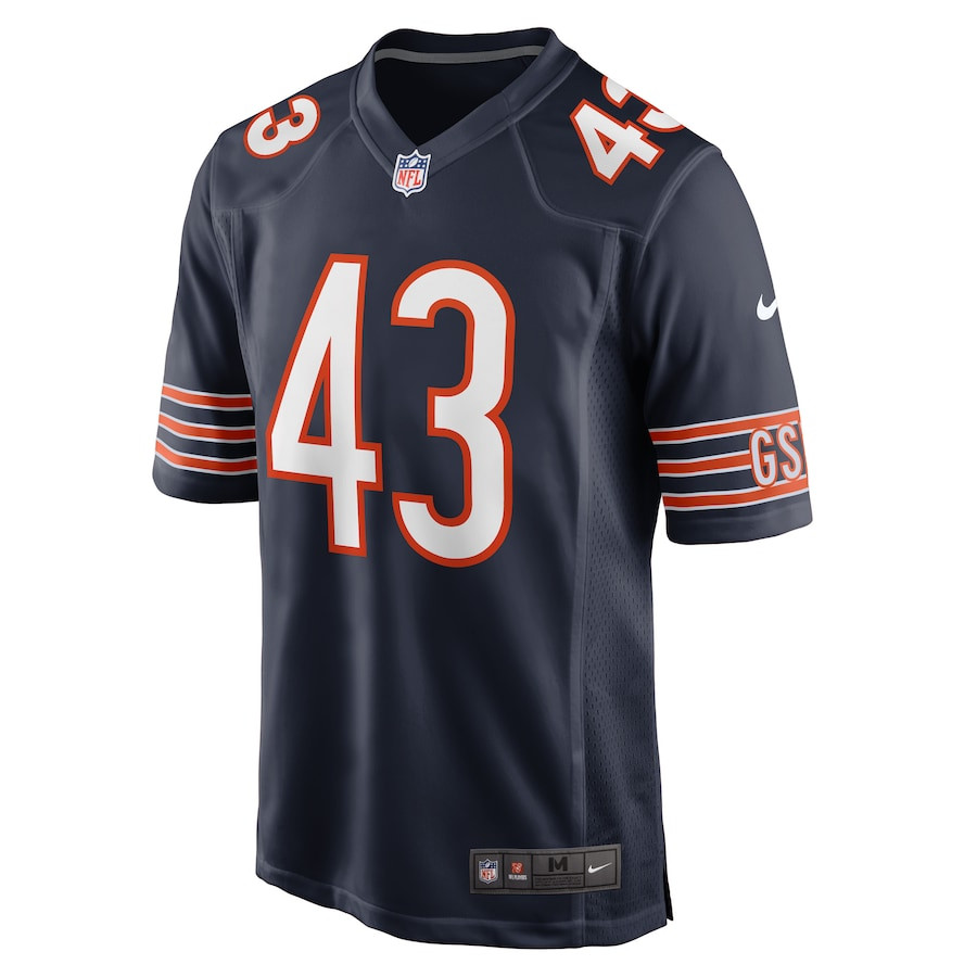DeMarquis Gates 43 Chicago Bears Game Navy NFL Jersey Men's