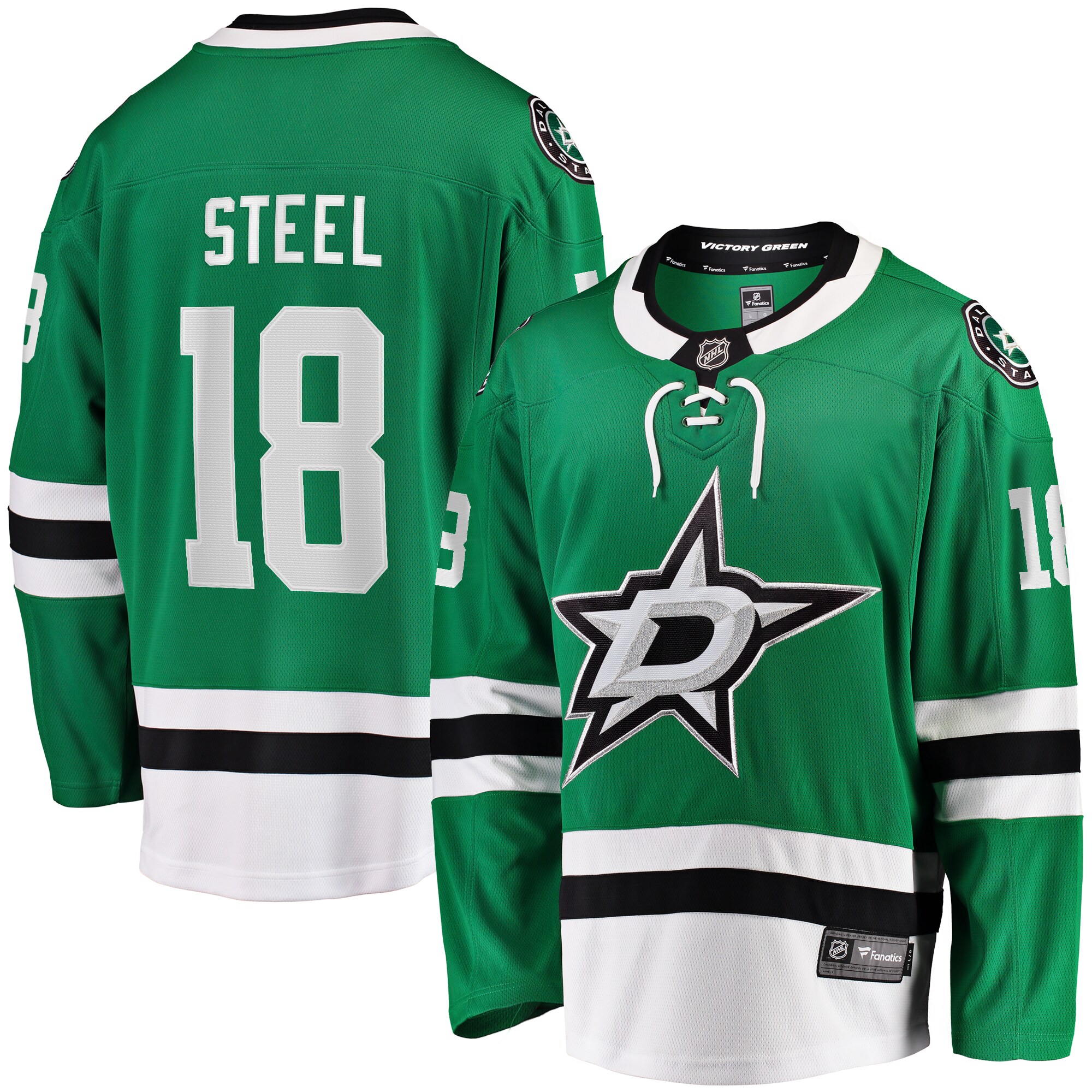 Dallas Stars Sam Steel Kelly Green Home Breakaway NHL Jersey Men's
