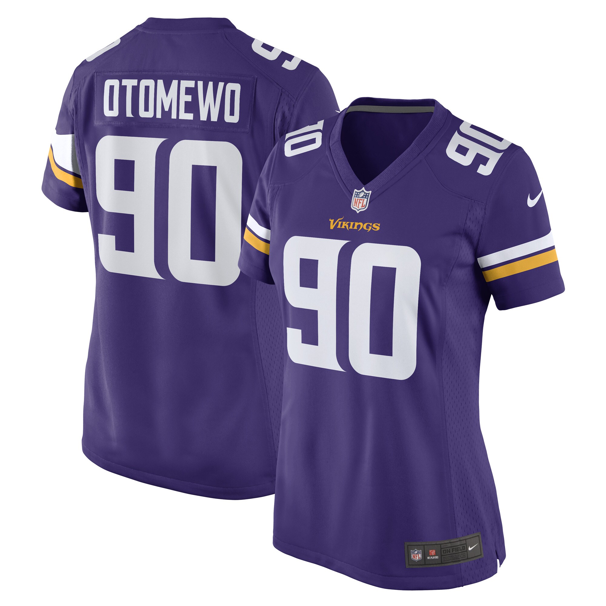 Minnesota Vikings Esezi Otomewo Purple Game Player NFL Jersey Women's