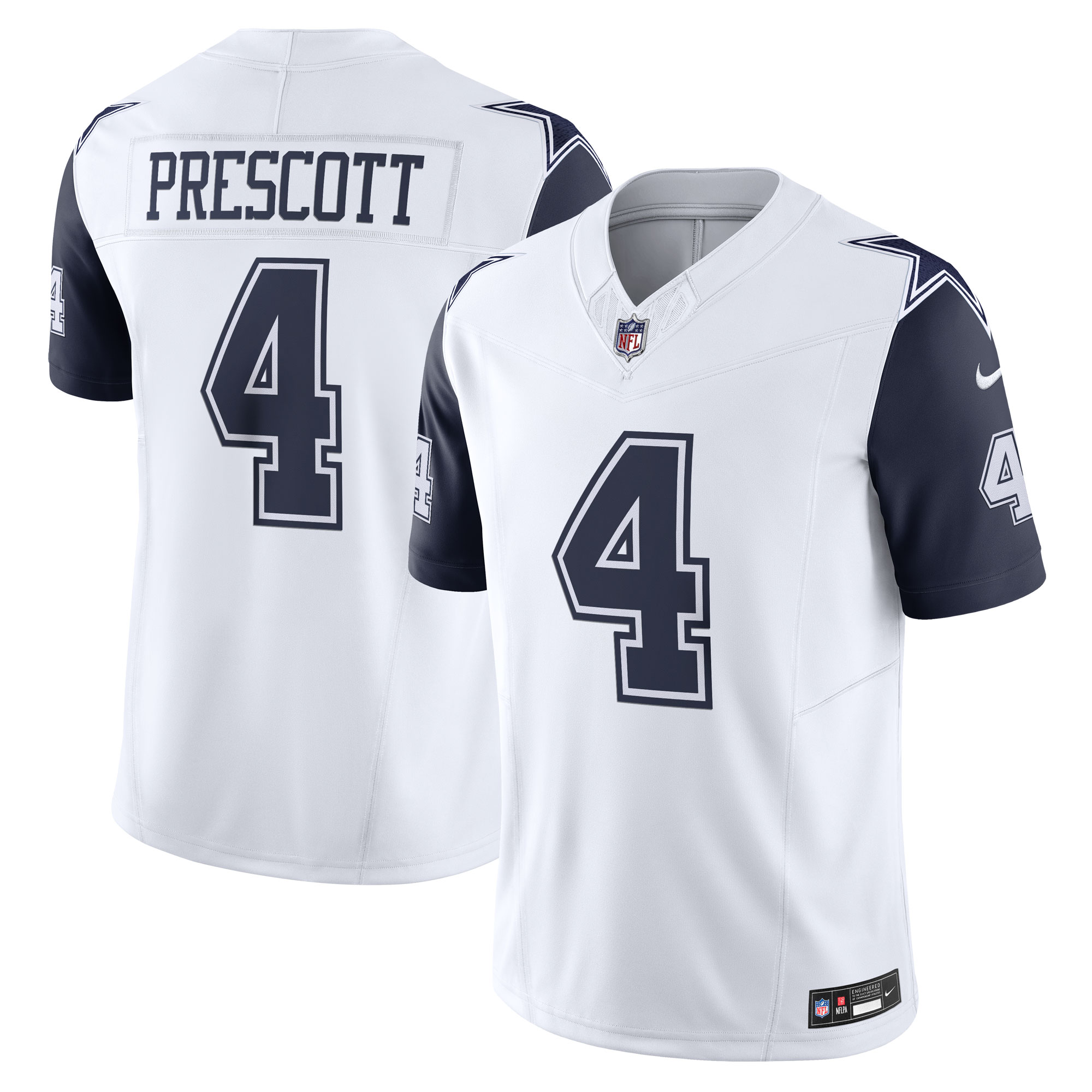 Dallas Cowboys Dak Prescott White Vapor F.U.S.E. Limited NFL Jersey Men's