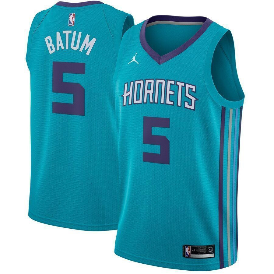 Nicolas Batum Charlotte Hornets Swingman Teal Icon Edition NBA Jersey Men's