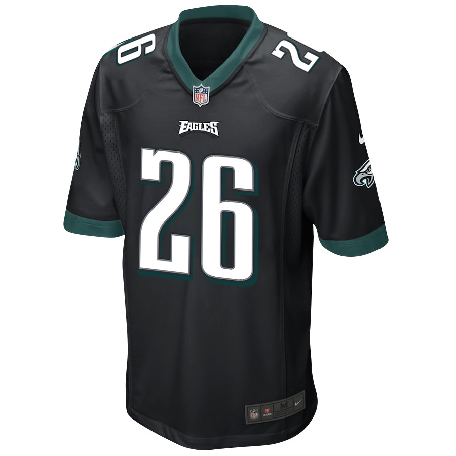 Saquon Barkley 26 Philadelphia Eagles Alternate Game Black NFL Jersey Men's