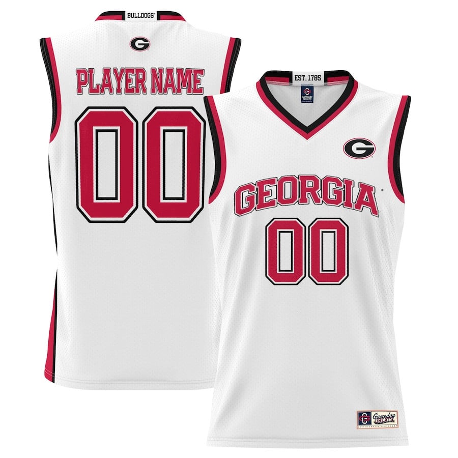 Georgia Bulldogs NIL Custom White NCAA Jersey Men's
