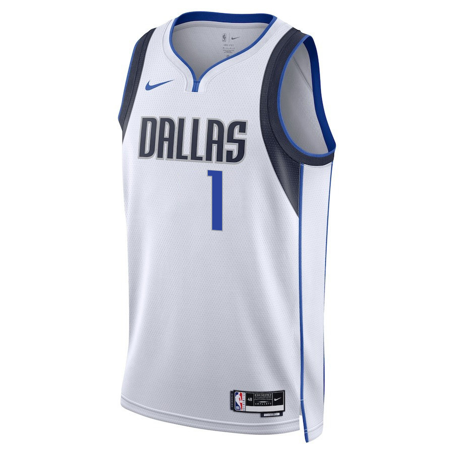 Jaden Hardy 1 Dallas Mavericks 2024 FINALS PATCH Swingman Association Editio White NBA Jersey Men's