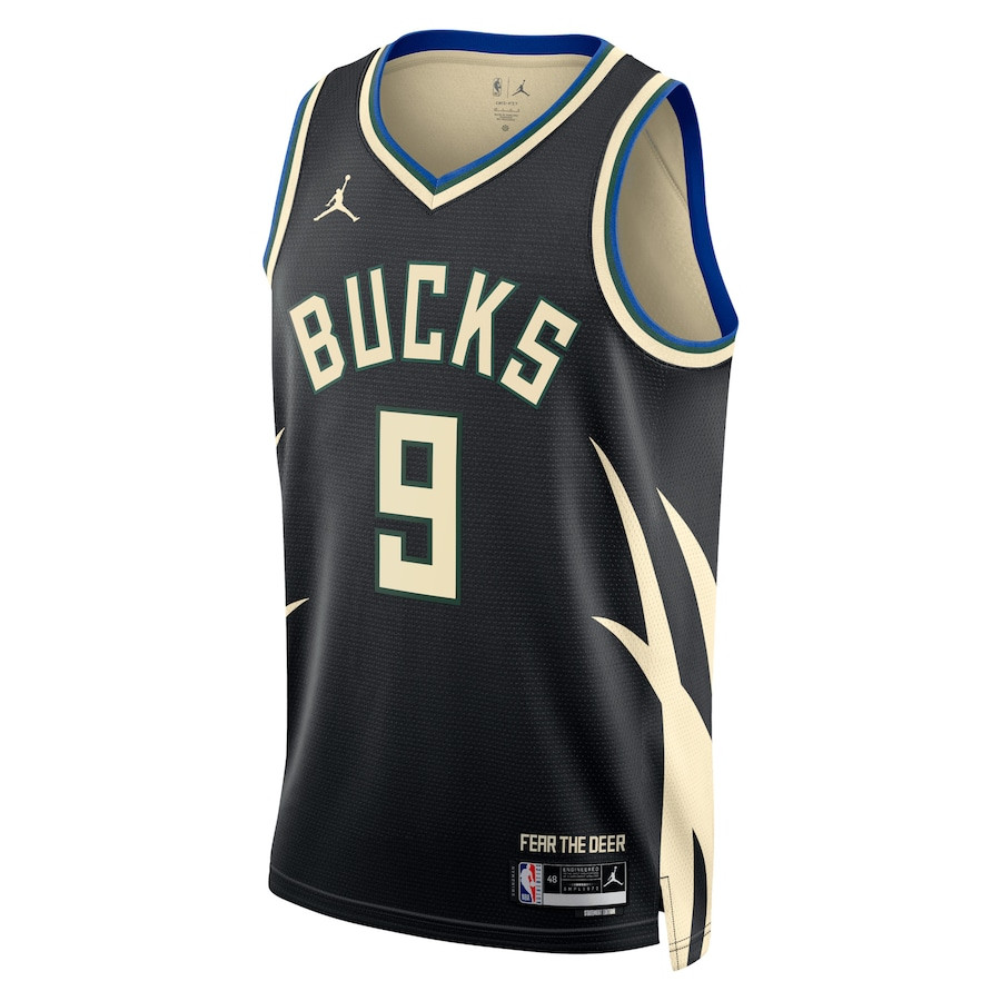 Bobby Portis Jr 9 Milwaukee Bucks Unisex Swingman Statement Edition Black NBA Jersey Unisex
