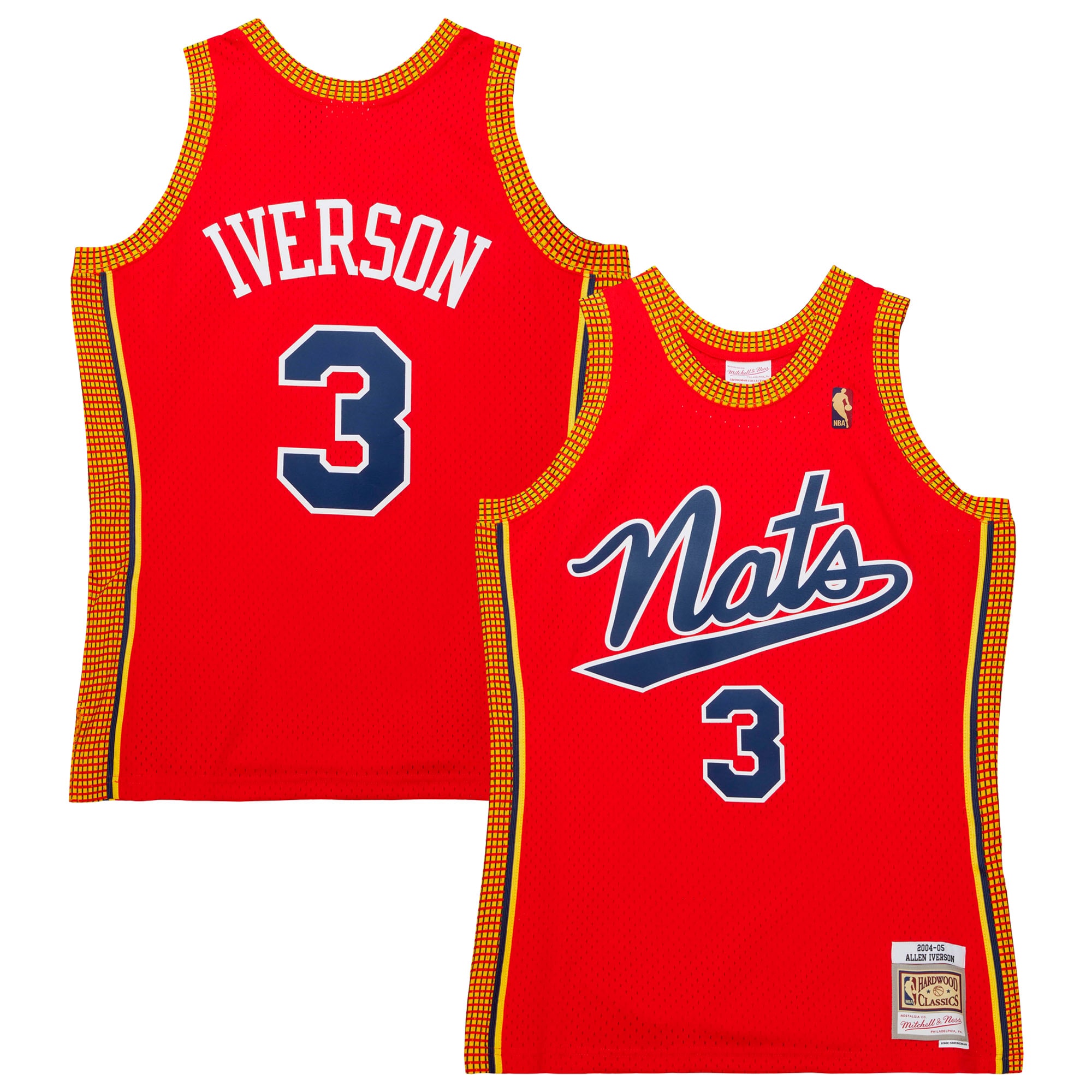 Mitchell Ness Allen Iverson Red Philadelphia 76ers 2004/05 Hardwood Classics Swingman NBA Jersey Men's
