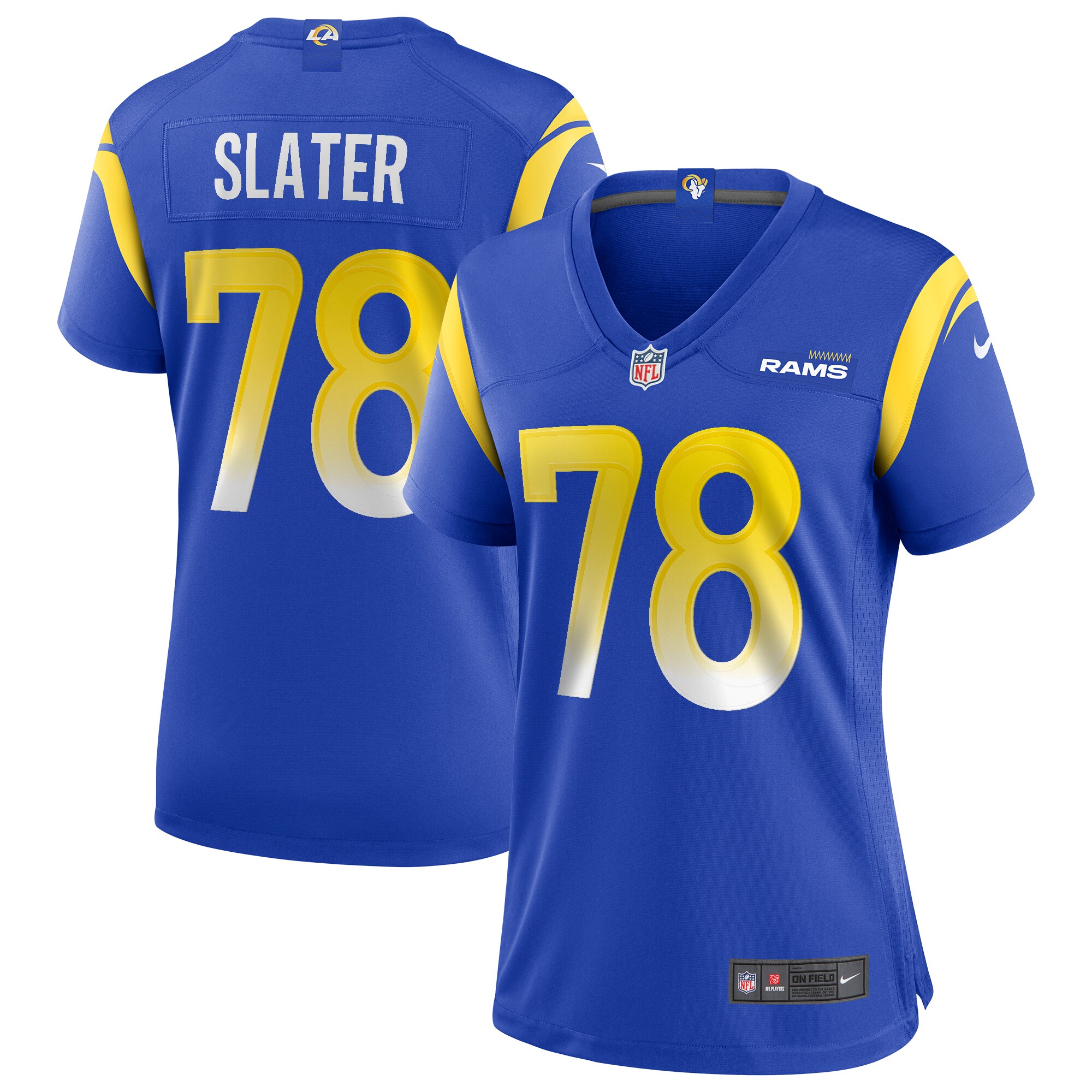 Los Angeles Rams Jackie Slater Royal Game Retired Player NFL Jersey Women's