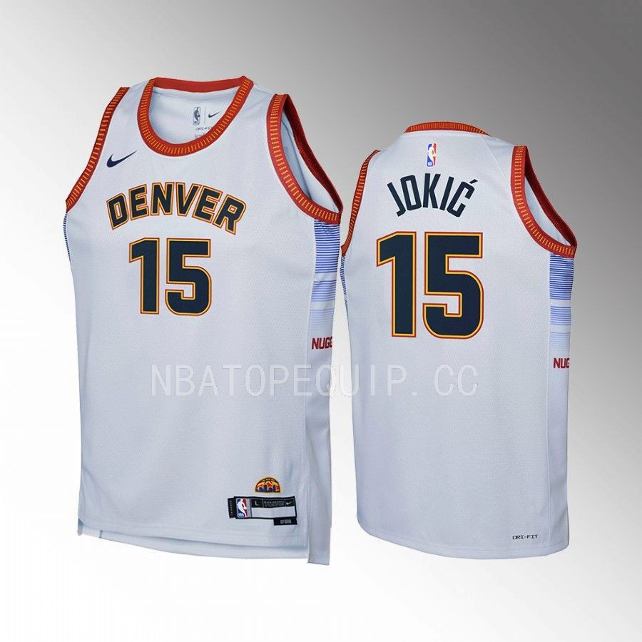 Denver Nuggets Nikola Jokic 15 City Edition Gra Swingman NBA Jersey Youth