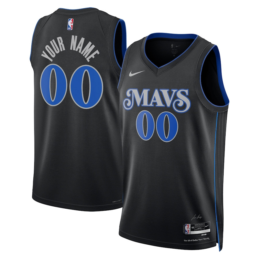 Dallas Mavericks 2023/24 Swingman Custom City Edition Black NBA Jersey Men's