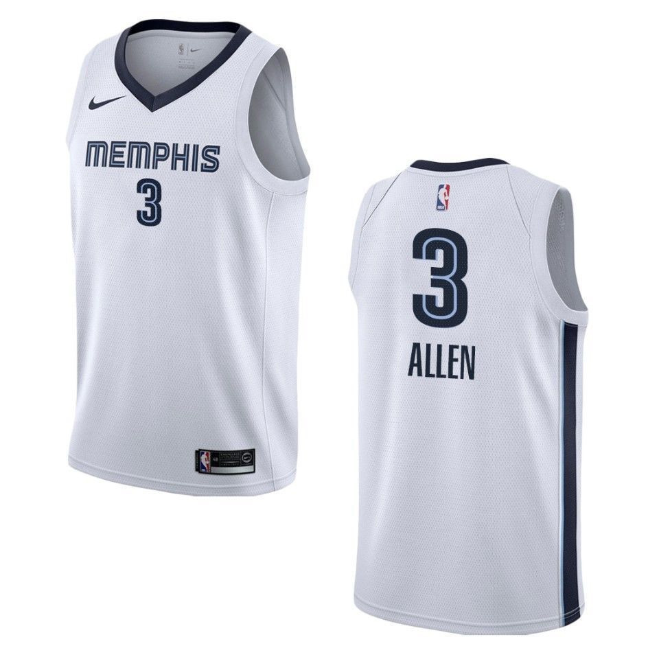 Memphis Grizzlies 3 Grayson Allen Association Swingman White NBA Jersey Men's