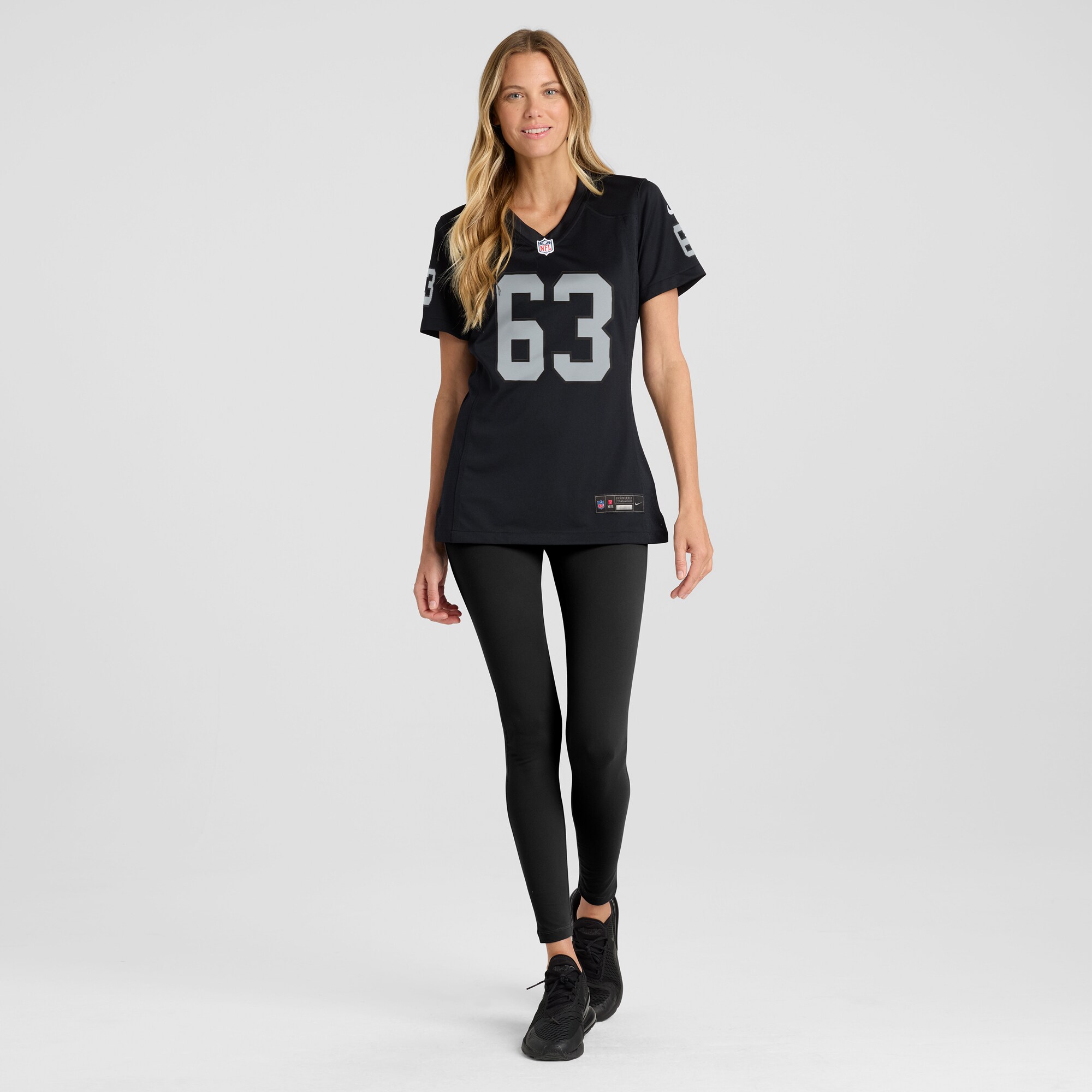 Las Vegas Raiders Jake Johanning Black Game NFL Jersey Women's