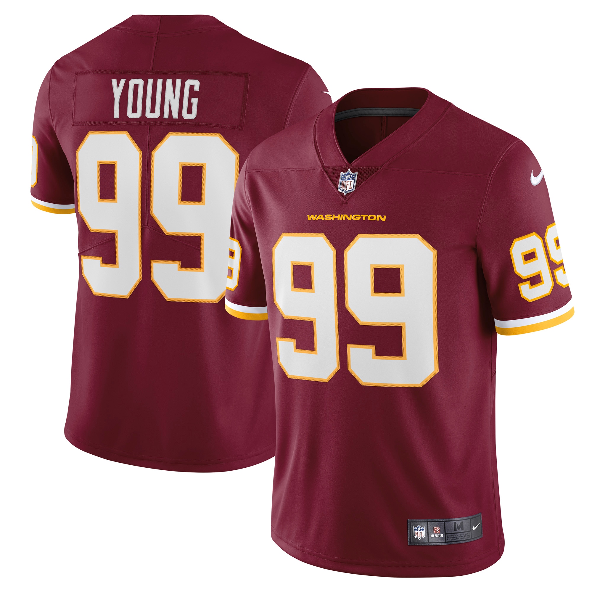 Washington Commanders Team Chase Young Burgundy Vapor Limited NFL Jersey Men's