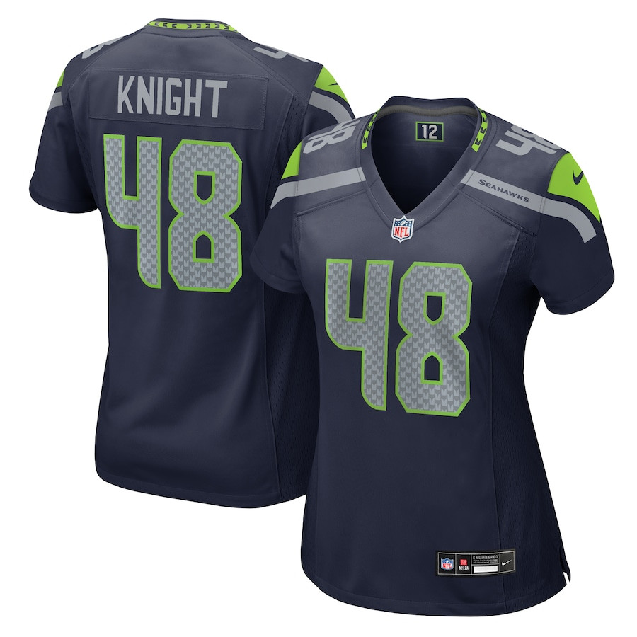 Tyrice Knight 48 Seattle Seahawks Game College Navy NFL Jersey Women's