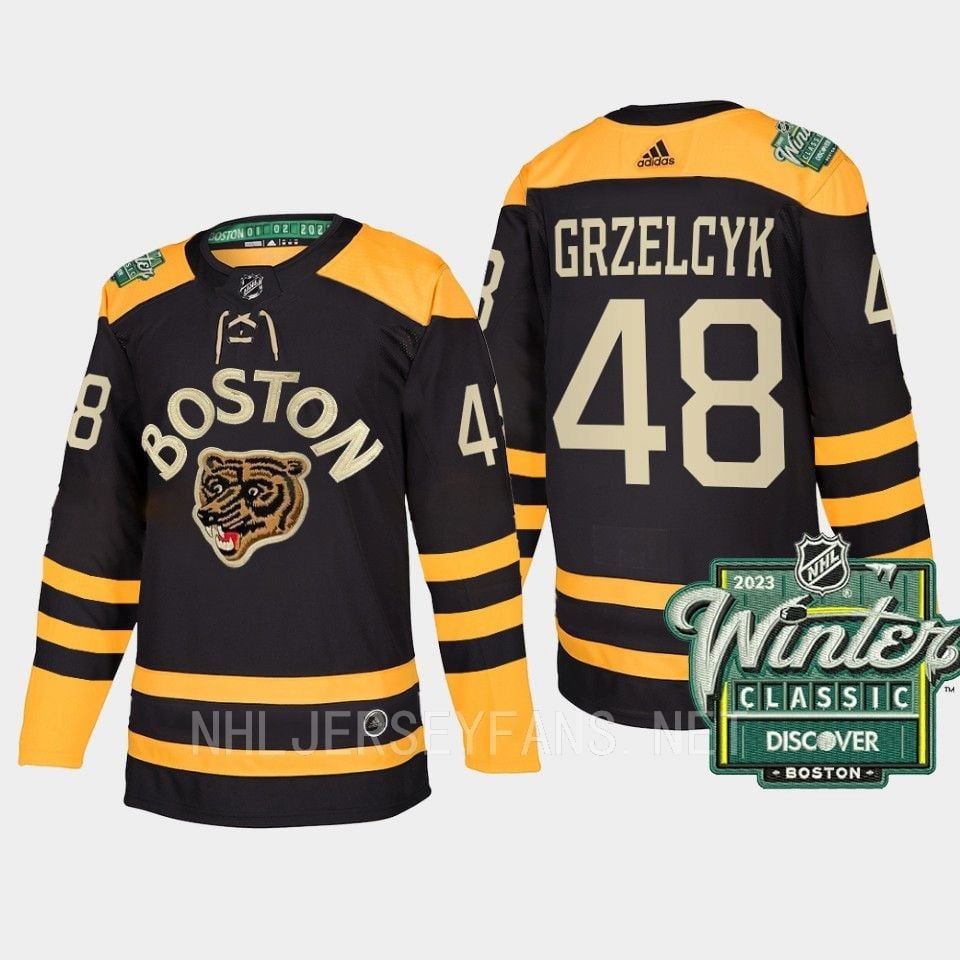 Boston Bruins Matt Grzelcyk 48 2023 Winter Classic Black NHL Jersey Men's