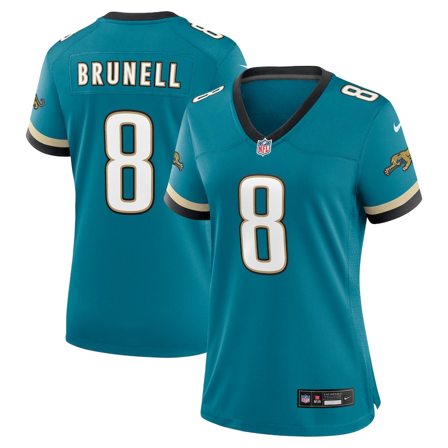 Mark Brunell 8 Jacksonville Jaguars Prowler Throwback Retired Player Game Teal NFL Jersey Women's