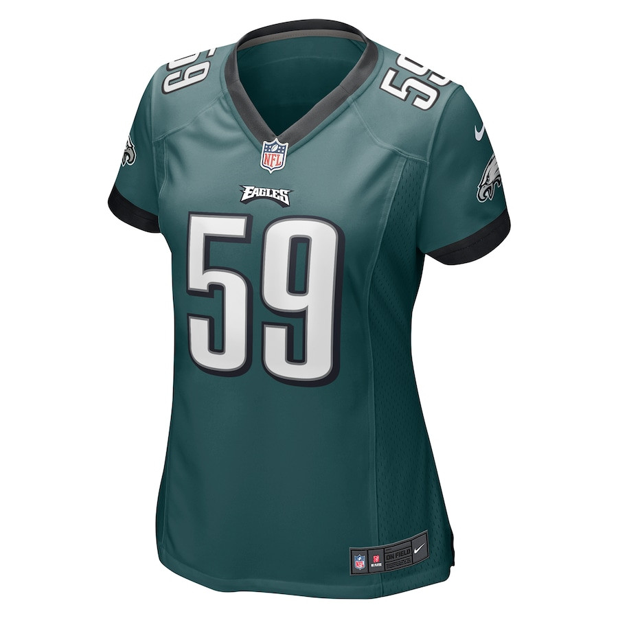 Thomas Booker IV 59 Philadelphia Eagles Game Midnight Green NFL Jersey Women's