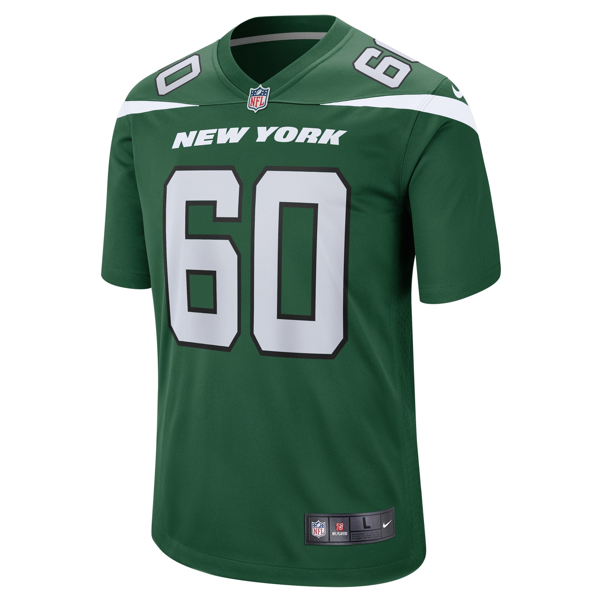 New York Jets Connor McGovern Gotham Green Game NFL Jersey Men's