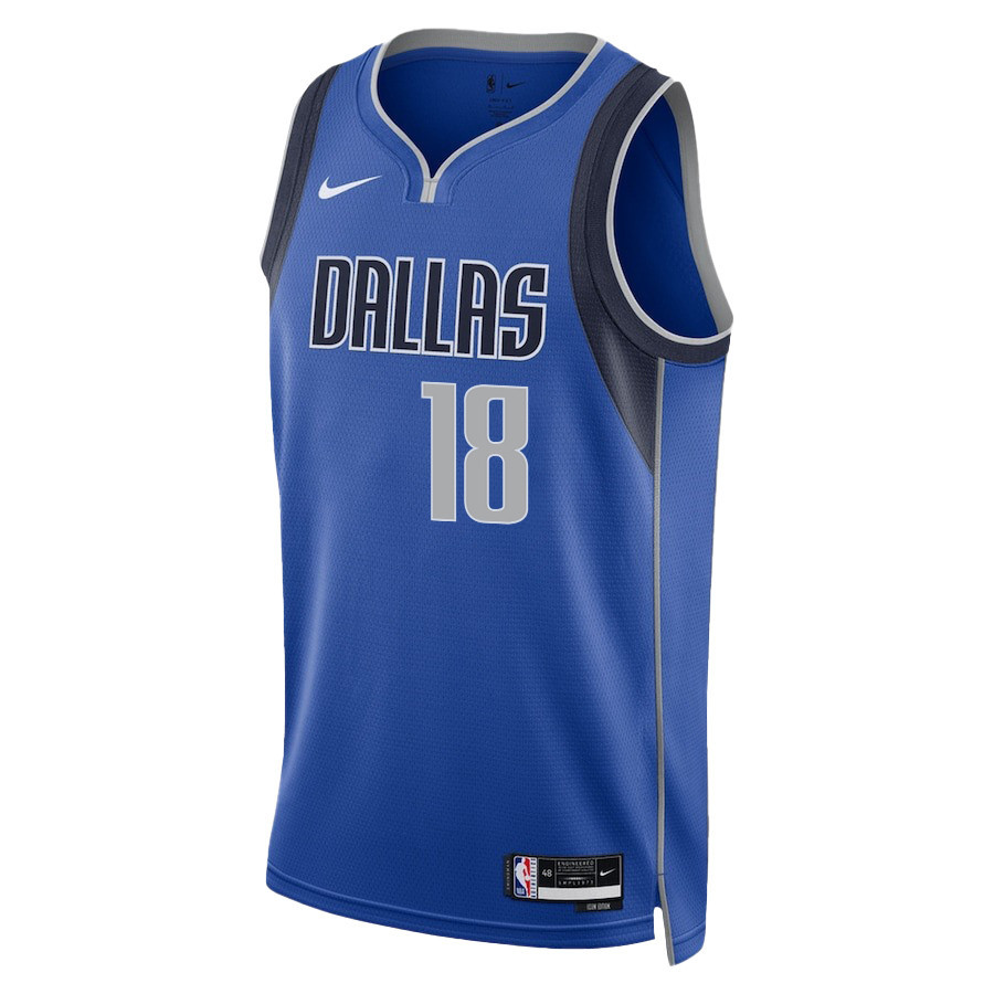 Olivier-Maxence Prosper 18 Dallas Mavericks 2024 FINALS PATCH Swingman Icon Edition Blue NBA Jersey Men's