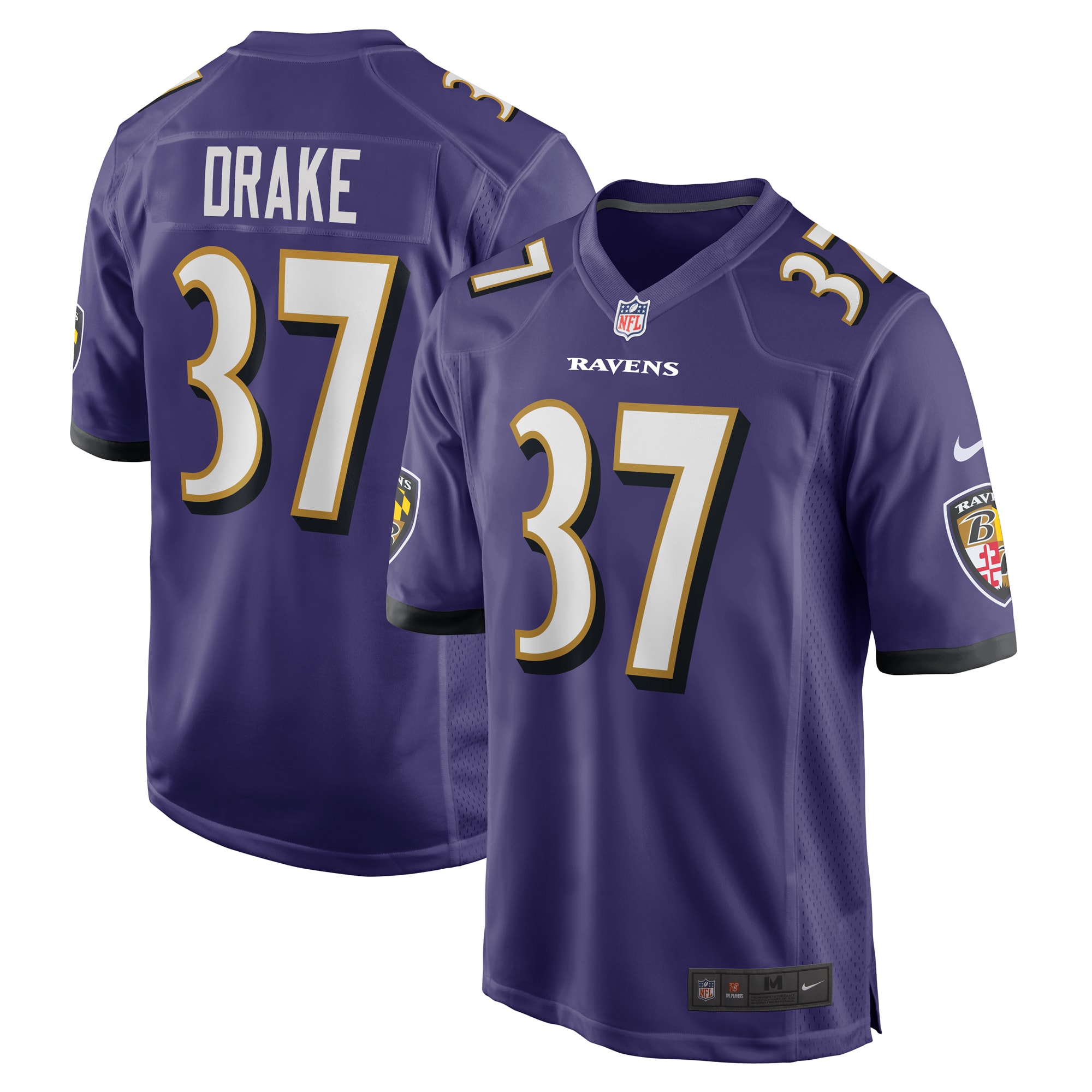 Baltimore Ravens Kenyan Drake Purple Game NFL Jersey Men's