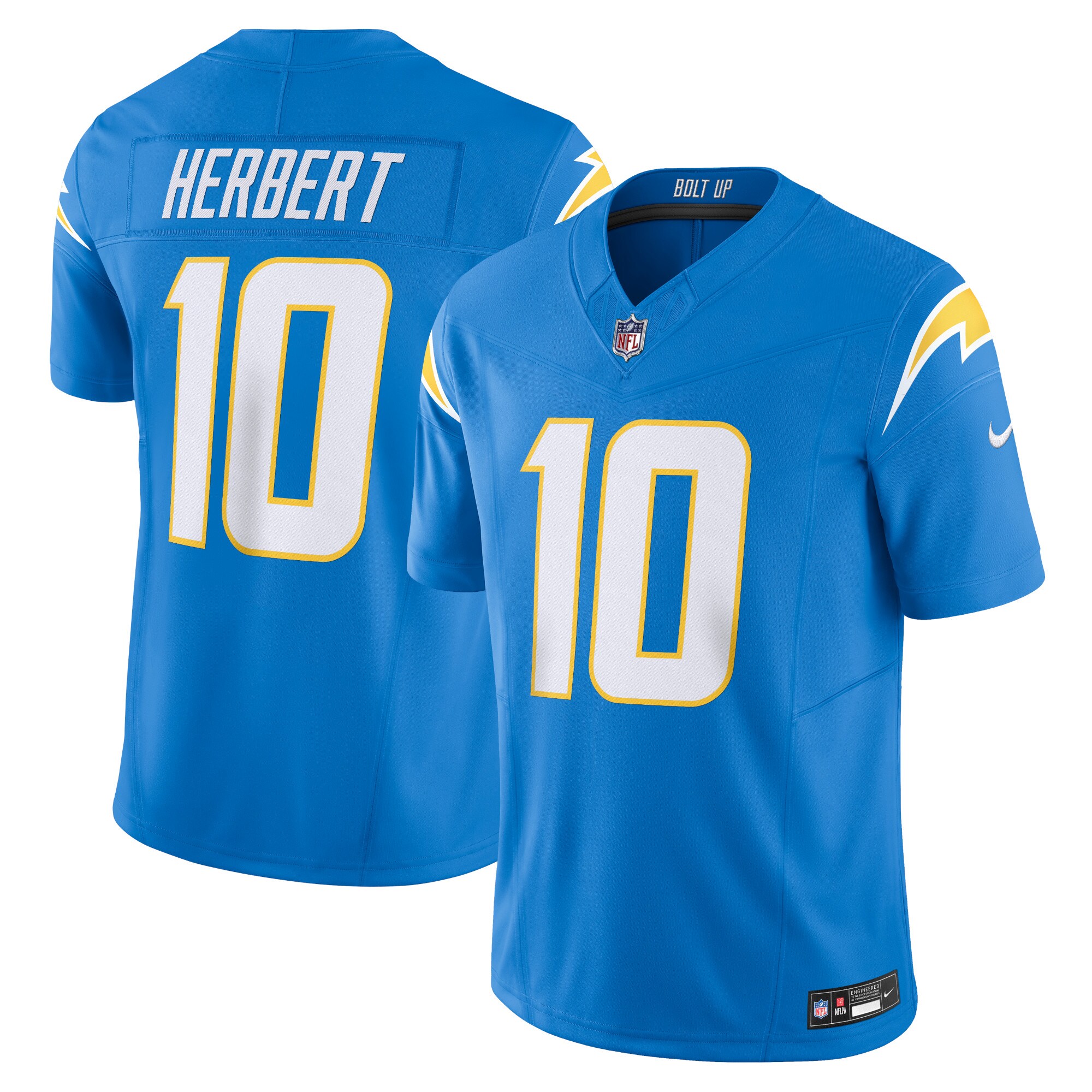 Los Angeles Chargers Justin Herbert Powder Blue Vapor F.U.S.E. Limited NFL Jersey Men's