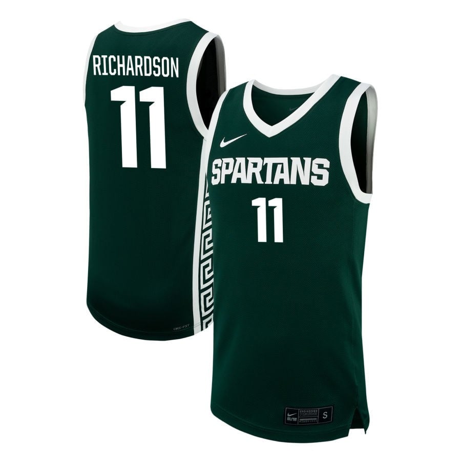 Jase Richardson 11 Michigan State Spartans NIL Green NCAA Jersey Men's