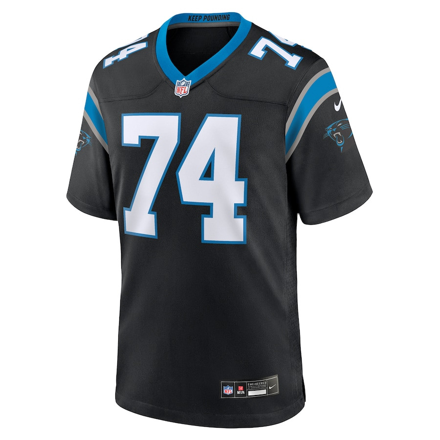 David Sharpe 74 Carolina Panthers Team Game Black NFL Jersey Men's