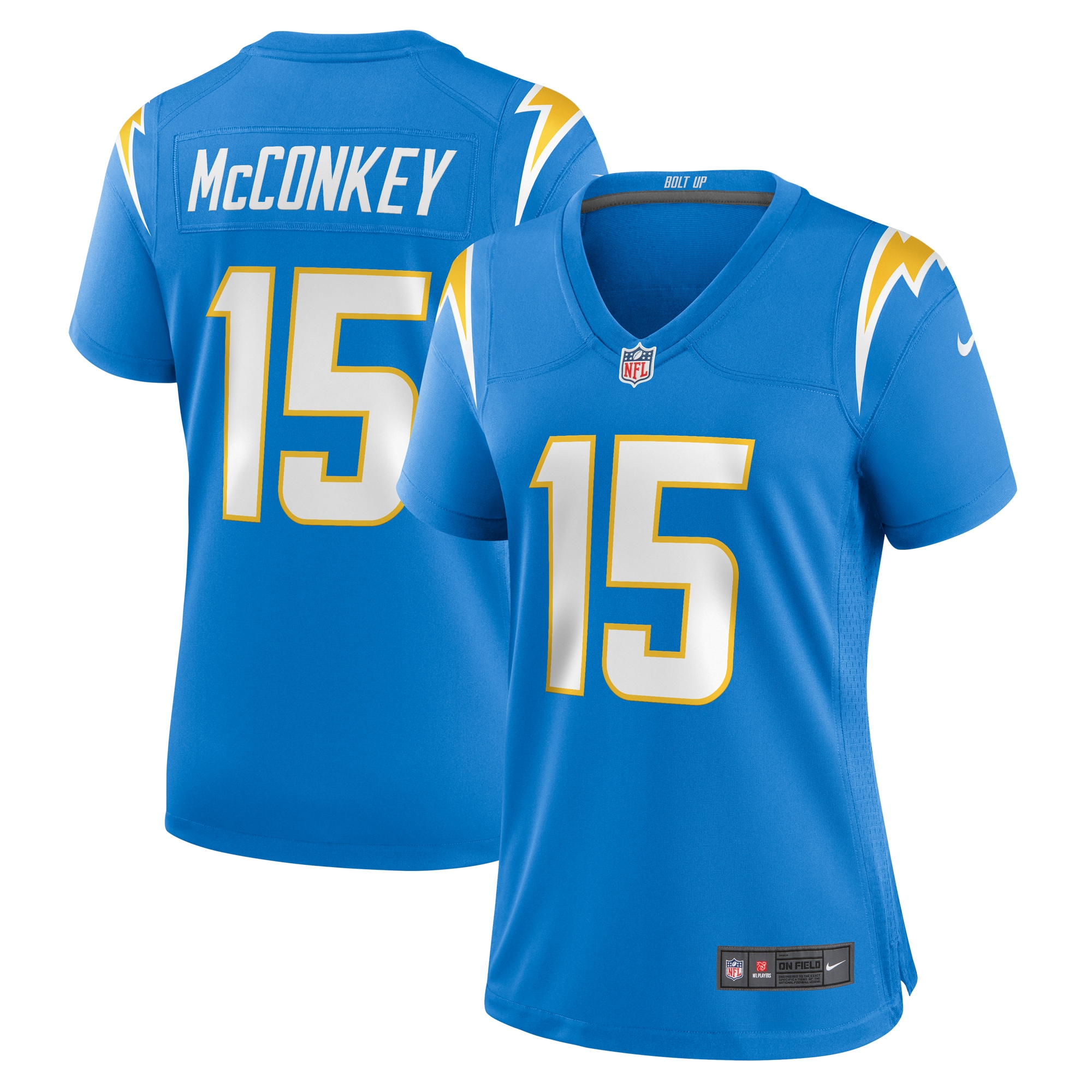 Los Angeles Chargers Ladd McConkey Powder Blue Game NFL Jersey Women's